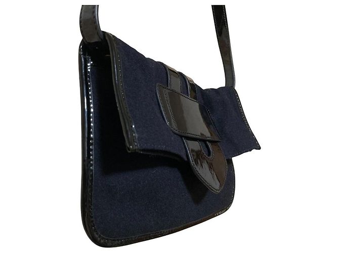 Autre Marque Borsa a tracolla Tila March in lana Blu Blu navy - vista 3