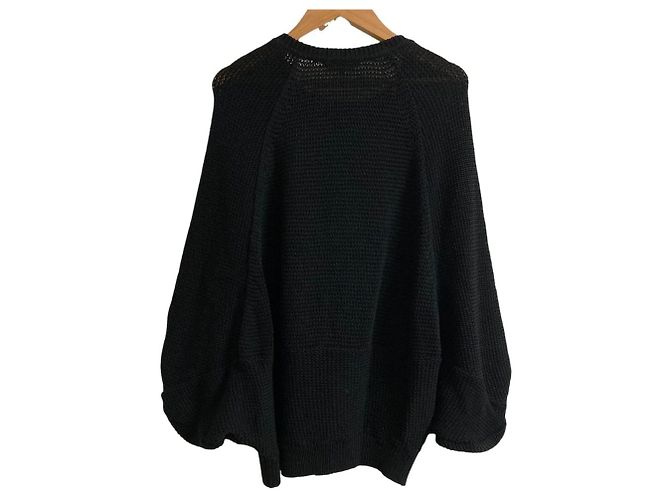 Autre Marque Poncho pullover de malha DAKS Preto - vista 2