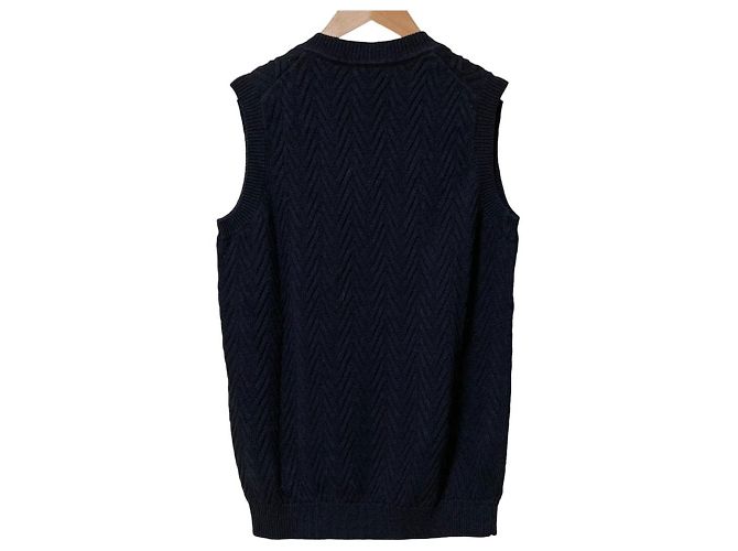 Autre Marque Chaleco de punto con cuello en V Paul Stuart Azul Azul marino - vista 2