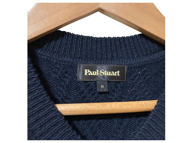 Autre Marque Chaleco de punto con cuello en V Paul Stuart Azul Azul marino - vista 3
