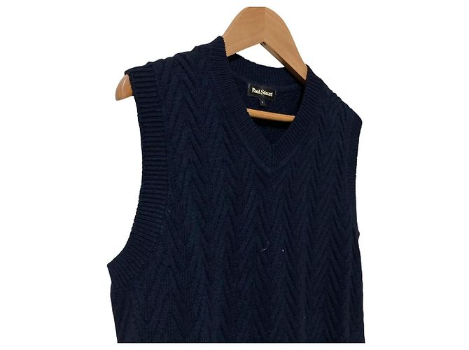 Autre Marque Chaleco de punto con cuello en V Paul Stuart Azul Azul marino - vista 4