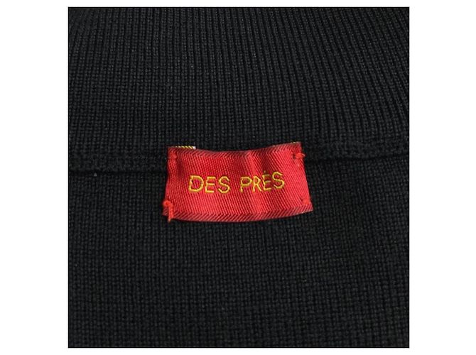 Autre Marque DES PRES Kleid aus Rippstrick Schwarz - Ansicht 4