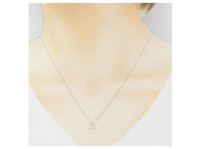 Autre Marque Forevermark Platin-Diamant-Halskette Silber - Ansicht 6