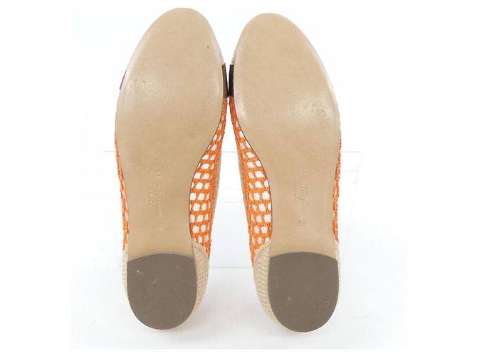 Salvatore Ferragamo Lederpumps Braun Beige Orange - Ansicht 4