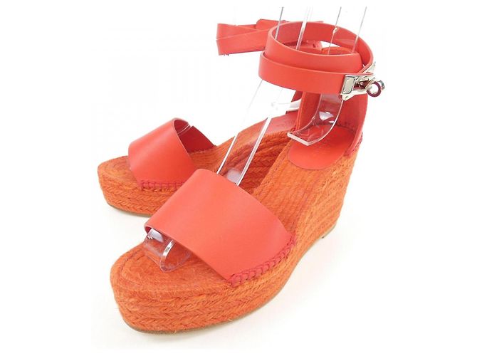 Hermès Sandali Hermes TIPOLI in vitello Rosso - vista 3