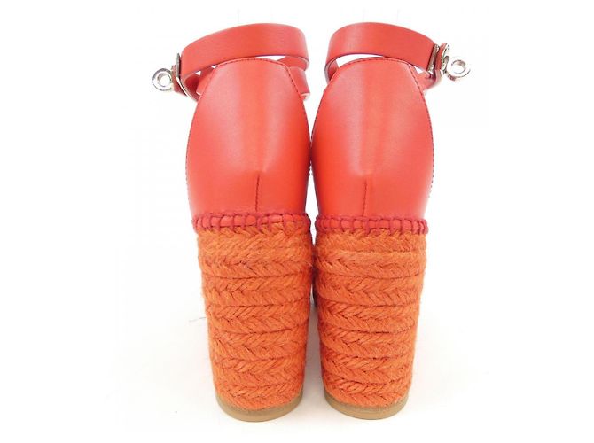 Hermès Sandali Hermes TIPOLI in vitello Rosso - vista 5
