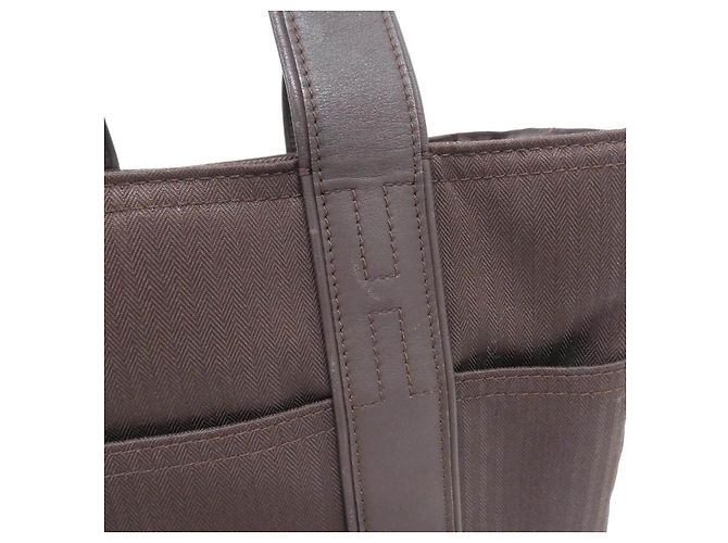 Hermès Hermes AcapulcoPM Toile Chevron Tasche Braun - Ansicht 5