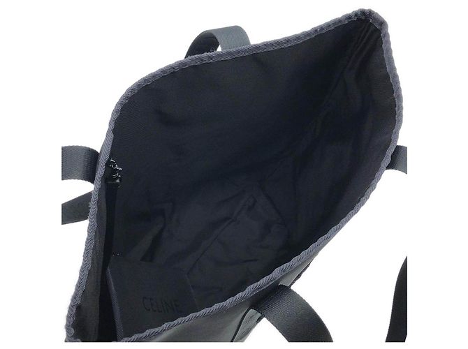 Céline Celine Trekking Vertical Cabas Nylon Shoulder Bag Black - view 6