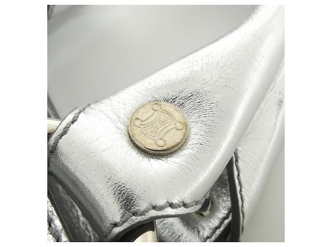 Céline Celine Boogie Handtasche aus Metallic-Leder Silber - Ansicht 6