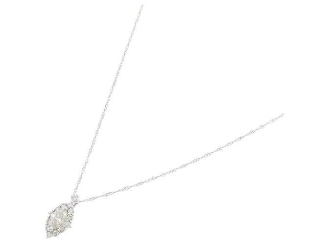 Autre Marque GSTV Platinum 950 Diamond Halskette Silber - Ansicht 2