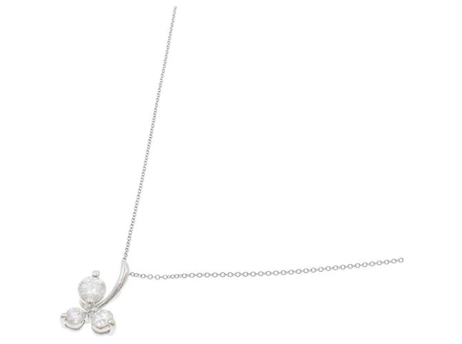 Tasaki Platin-Diamant-Halskette Silber - Ansicht 2