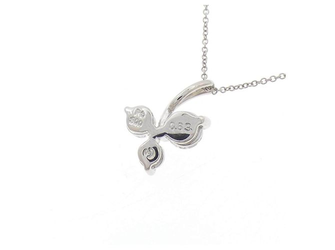 Tasaki Platin-Diamant-Halskette Silber - Ansicht 4