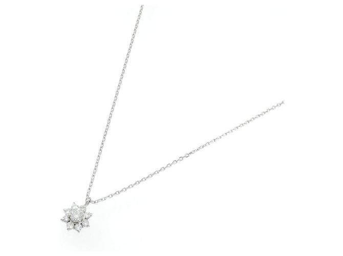 Autre Marque Collar de platino y diamantes Plata - vista 2