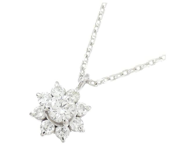 Autre Marque Collar de platino y diamantes Plata - vista 3