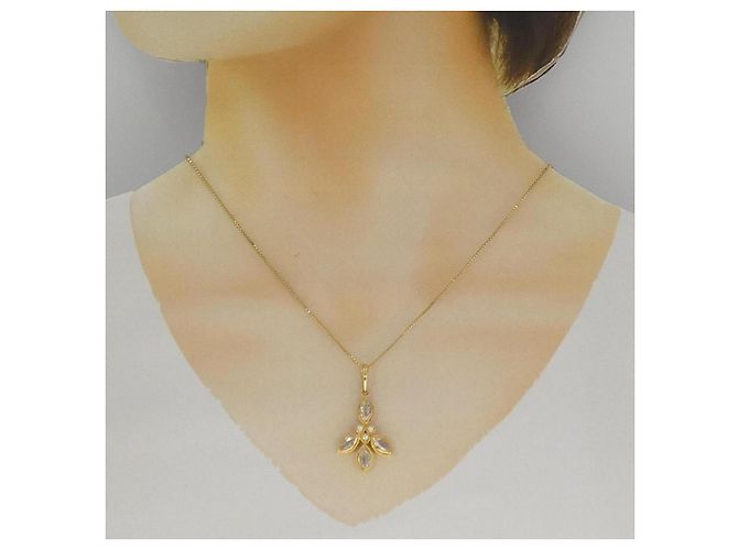 Autre Marque Collar de Diamantes Au750 Dorado - vista 6