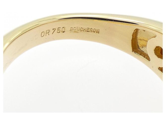 Boucheron Sasha Au750 Gelbgold Smaragd Diamant Ring Größe 11 Golden - Ansicht 4
