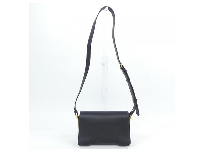 Bolsa de ombro Marni TRUNKAROO P6948 em couro de bezerro Preto - vista 3