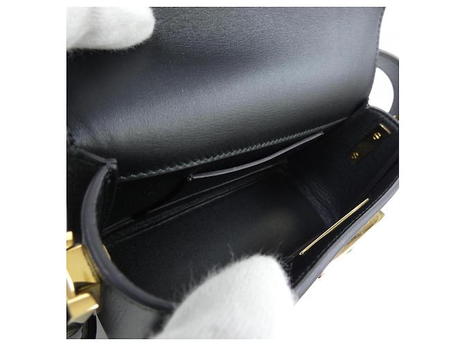 Bolsa de ombro Marni TRUNKAROO P6948 em couro de bezerro Preto - vista 6