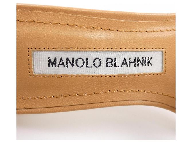 Sandali Manolo Blahnik Marrone Rosso - vista 6