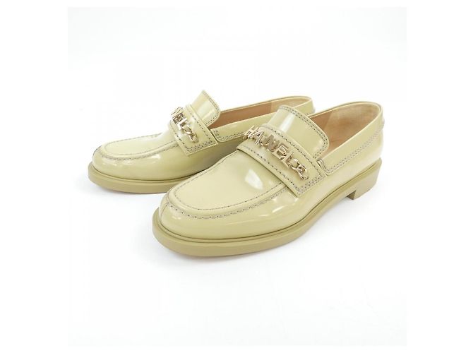 Chanel LOAFERS Mocassini in vitello lucido Verde - vista 3