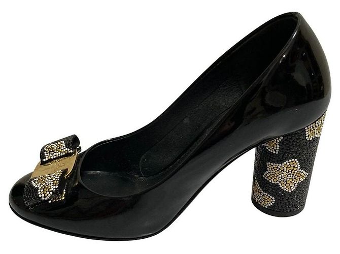 Salvatore Ferragamo Vara Lederpumps Schwarz - Ansicht 3