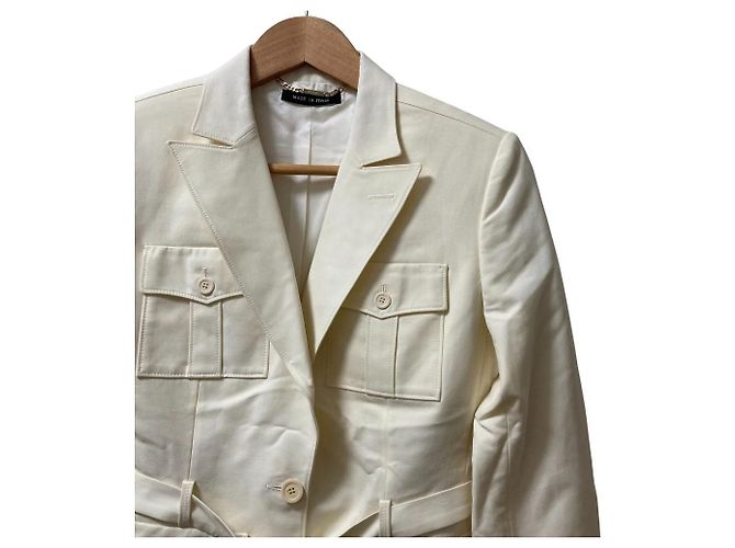 Chaqueta de caza Gucci de lana Blanco Crudo - vista 2