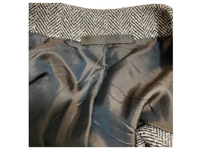 Autre Marque Abrigo de lana con estampado de espiga Errico Formicola Castaño - view 5