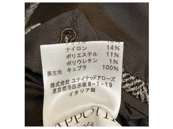 Autre Marque Abrigo de lana con estampado de espiga Errico Formicola Castaño - view 8