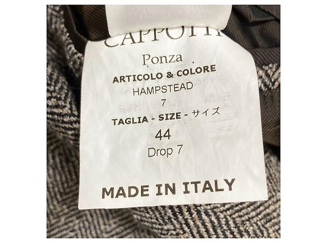 Autre Marque Abrigo de lana con estampado de espiga Errico Formicola Castaño - view 9