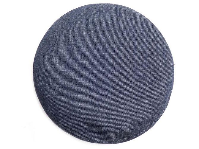 Boina Hermès de denim, algodón y poliéster 57 Azul - vista 3