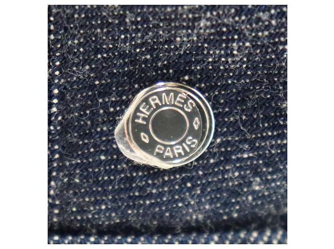 Boina Hermès de denim, algodón y poliéster 57 Azul - vista 5