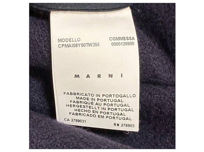 Abrigo de lana Marni con diseño cutoff Azul Azul marino - vista 7