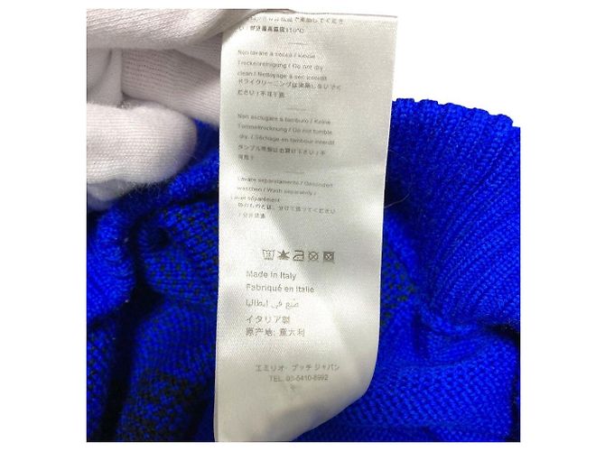 Autre Marque Koche×Emilio Pucci Jacquard-Strickpullover Blau - Ansicht 10