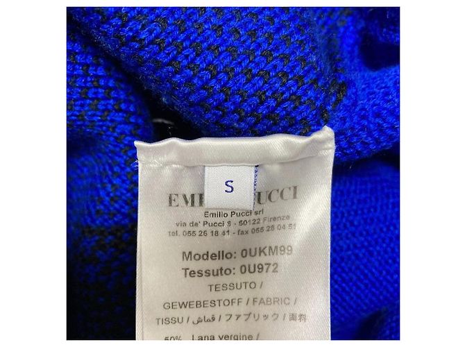 Autre Marque Koche×Emilio Pucci Jacquard-Strickpullover Blau - Ansicht 8