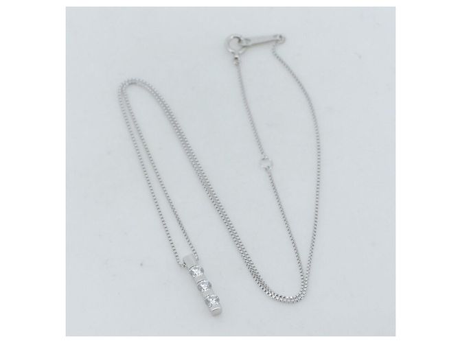 Autre Marque Vendome Aoyama Pt950 Pt850 Diamant-Halskette Silber - Ansicht 2