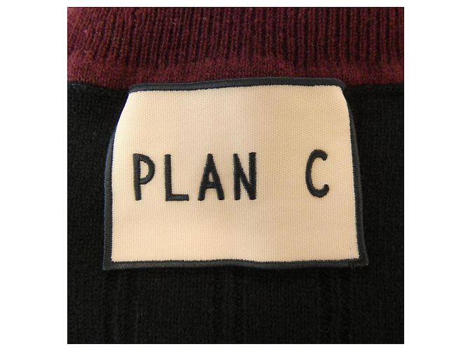 Autre Marque Plan C DVCMB54KG0FW015 Malha de cashmere Preto Vermelho - vista 4