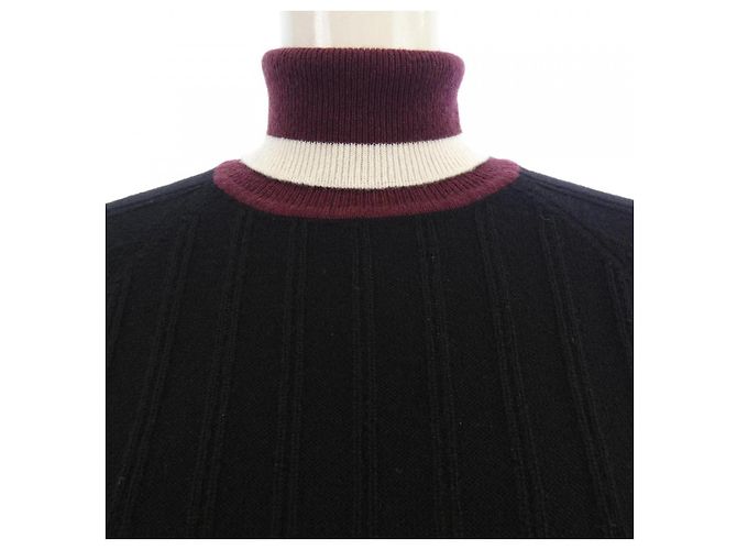 Autre Marque Plan C DVCMB54KG0FW015 Malha de cashmere Preto Vermelho - vista 5