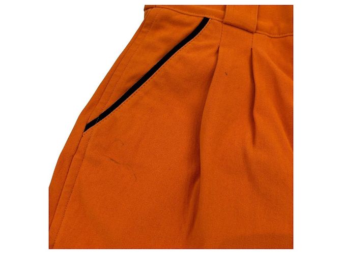 Hermès 44 Jodhpur-Hose Orange Marineblau - Ansicht 13
