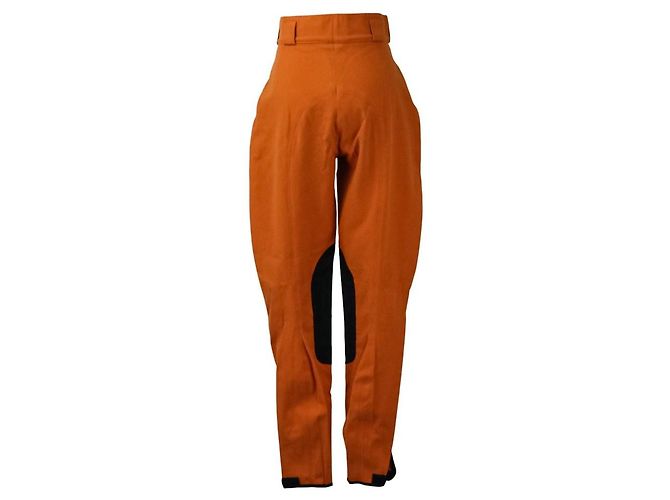 Hermès 44 Jodhpur-Hose Orange Marineblau - Ansicht 4