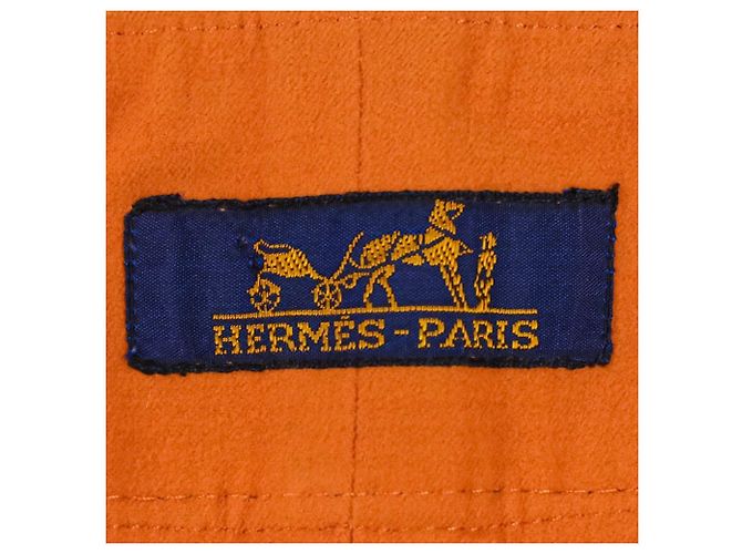 Hermès 44 Jodhpur-Hose Orange Marineblau - Ansicht 8