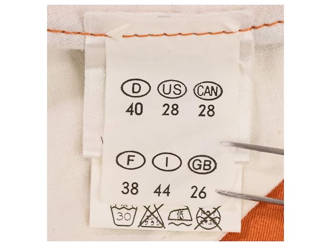 Hermès 44 Jodhpur-Hose Orange Marineblau - Ansicht 9