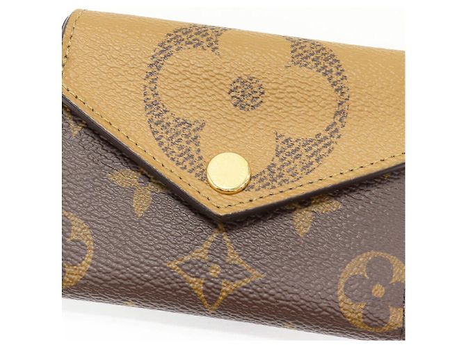 Louis Vuitton Portefeuille Zoe Monogram Trifold Wallet Castaño - vista 6