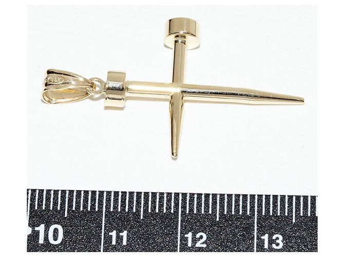 Autre Marque Pendente Cross Nail Au750 D'oro - vista 3