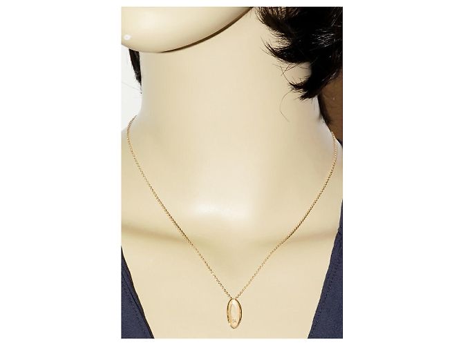 Autre Marque Au750 Diamant-Anhänger Halskette Golden - Ansicht 2