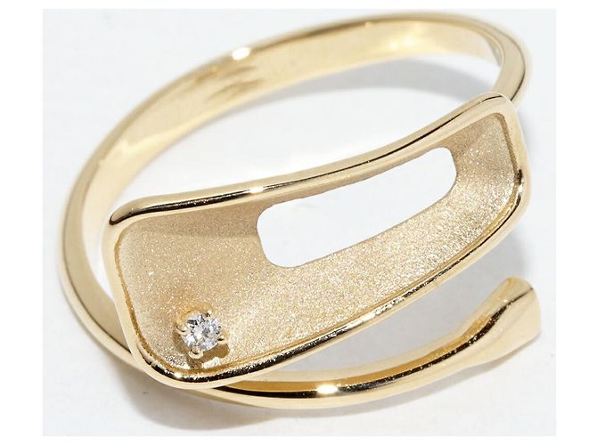 Autre Marque LuxUness Au750 Diamantring in Gold Golden - Ansicht 5