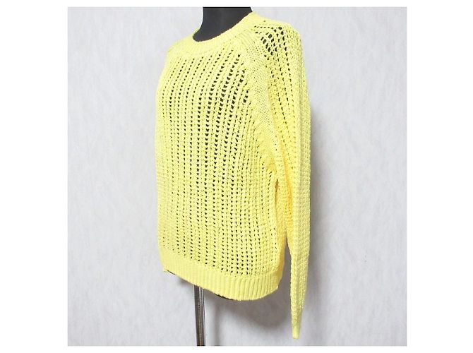 Autre Marque Jersey de punto mesh cuello redondo RIVE DROITE Amarillo - vista 3