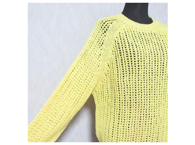 Autre Marque Jersey de punto mesh cuello redondo RIVE DROITE Amarillo - vista 4
