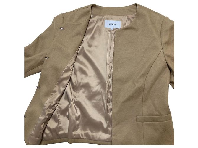 Autre Marque Giacca senza colletto UNTITLED Beige - vista 3