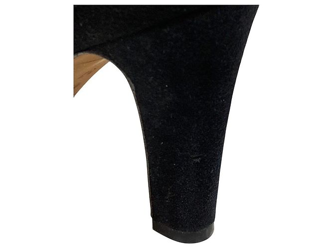 Autre Marque L'Autre Chose Botas Largas de Gamuza Negro - vista 10