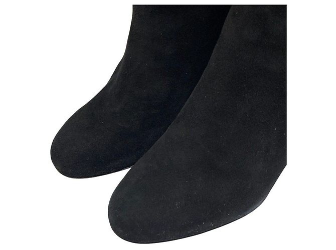 Autre Marque L'Autre Chose Botas Largas de Gamuza Negro - vista 6